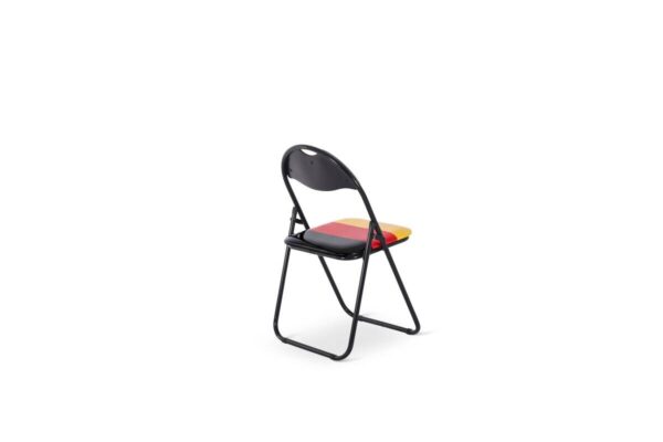 Klappstuhl Ben schwarz rot gold PVC Metall B/H/T: ca. 44,5x79,5x43 cm – Bild 3
