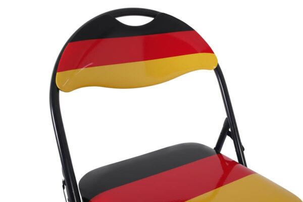 Klappstuhl Ben schwarz rot gold PVC Metall B/H/T: ca. 44,5x79,5x43 cm – Bild 4