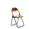 Klappstuhl Ben schwarz rot gold PVC Metall B/H/T: ca. 44,5x79,5x43 cm – Bild 5