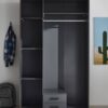 Kleiderschrank Laurie Graphit B/H/T: ca. 120x196x54 cm – Bild 3