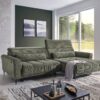 Ecksofa mit elektrischer XXL Sitztiefenverstellung grün Microfaser B/H/T: ca. 277x108x179 cm – Bild 2