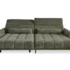 Ecksofa mit elektrischer XXL Sitztiefenverstellung grün Microfaser B/H/T: ca. 277x108x179 cm – Bild 3