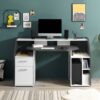Gamingschreibtisch Alex weiß Graphit B/H/T: ca. 160x95x67 cm – Bild 2