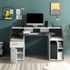 Gamingschreibtisch Alex weiß Graphit B/H/T: ca. 160x95x67 cm – Bild 4