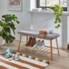 Sitzbank natur grau B/H/T: ca. 90x45x34 cm Sitzbank natur grau B/H/T: ca. 90x45x34 cm – Bild 2