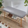 Sitzbank natur grau B/H/T: ca. 90x45x34 cm Sitzbank natur grau B/H/T: ca. 90x45x34 cm – Bild 3