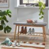 Sitzbank natur grau B/H/T: ca. 90x45x34 cm Sitzbank natur grau B/H/T: ca. 90x45x34 cm – Bild 4