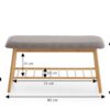 Sitzbank natur grau B/H/T: ca. 90x45x34 cm Sitzbank natur grau B/H/T: ca. 90x45x34 cm – Bild 5