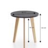 Couchtisch schwarz B/H/T: ca. 50x46x50 cm Couchtisch schwarz B/H/T: ca. 50x46x50 cm – Bild 3