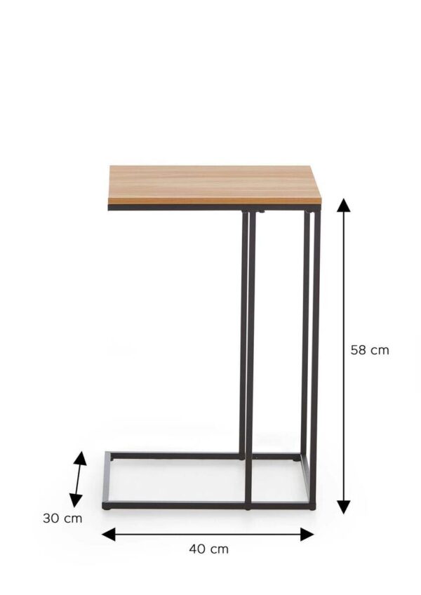 Couchtisch schwarz Artisan Nachbildung B/H/T: ca. 30x58x40 cm – Bild 2