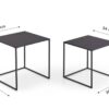 Couchtisch 2er Set schwarz B/H/T: ca. 38x41x38 cm Couchtisch 2er Set schwarz B/H/T: ca. 38x41x38 cm – Bild 2