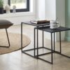 Couchtisch 2er Set schwarz B/H/T: ca. 38x41x38 cm Couchtisch 2er Set schwarz B/H/T: ca. 38x41x38 cm – Bild 3