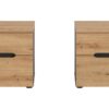 Nachtkonsolen CANU, 2er-Set basaltgrau Artisan Nachbildung B/H/T: ca. 50x42x37 cm – Bild 5