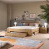 Schlafzimmer CANU, Set basaltgrau Artisan Nachbildung B/H/T: ca. 284x87x205 cm – Bild 5