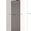 Kleiderschrank DARWIN weiß B/H/T: ca. 80x176x51 cm – Bild 2