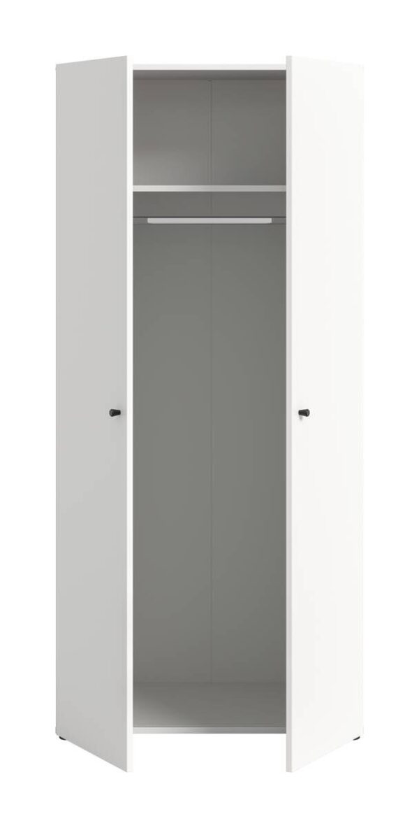 Kleiderschrank DARWIN weiß B/H/T: ca. 80x176x51 cm – Bild 5