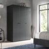 Kleiderschrank DARWIN anthrazit B/H/T: ca. 120x176x51 cm – Bild 3