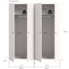 Kleiderschrank DARWIN weiß B/H/T: ca. 160x176x51 cm – Bild 3