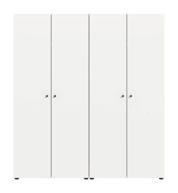 Kleiderschrank DARWIN weiß B/H/T: ca. 160x176x51 cm – Bild 5