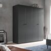 Kleiderschrank DARWIN anthrazit B/H/T: ca. 160x176x51 cm – Bild 2