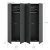 Kleiderschrank DARWIN anthrazit B/H/T: ca. 160x176x51 cm – Bild 3