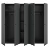 Kleiderschrank DARWIN anthrazit B/H/T: ca. 200x176x51 cm – Bild 3