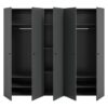 Kleiderschrank DARWIN anthrazit B/H/T: ca. 200x176x51 cm – Bild 4