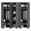 Kleiderschrank DARWIN anthrazit B/H/T: ca. 200x176x51 cm – Bild 5