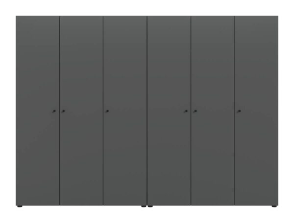 Kleiderschrank DARWIN anthrazit B/H/T: ca. 240x176x51 cm – Bild 3