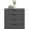 Kommode KOPENHAGEN anthrazit B/H/T: ca. 74x79x35 cm – Bild 4