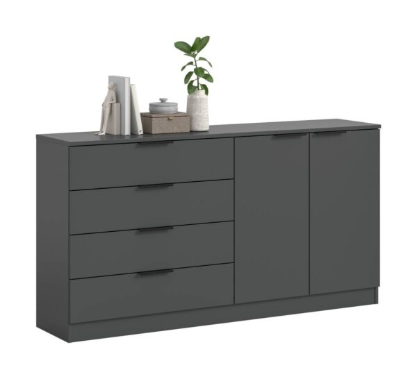 Kommode KOPENHAGEN anthrazit B/H/T: ca. 148x79x35 cm – Bild 5
