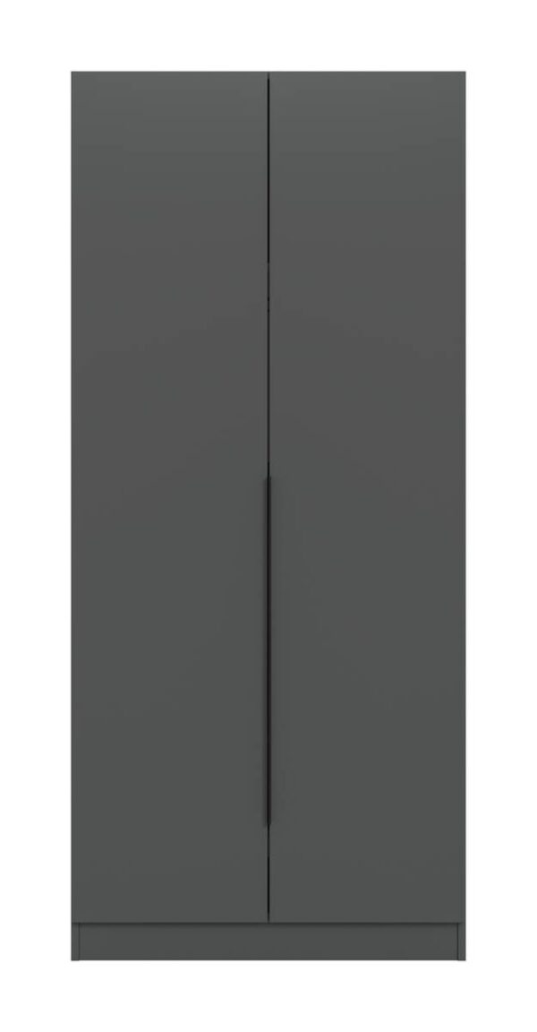 Kleiderschrank KOPENHAGEN anthrazit B/H/T: ca. 80x181x52 cm – Bild 4