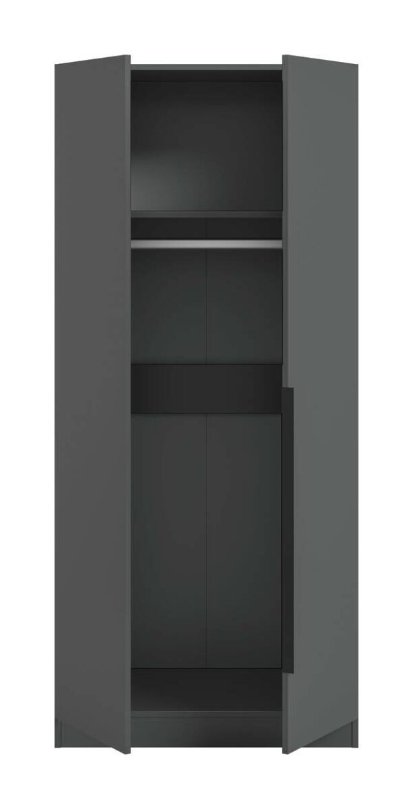 Kleiderschrank KOPENHAGEN anthrazit B/H/T: ca. 80x181x52 cm – Bild 5