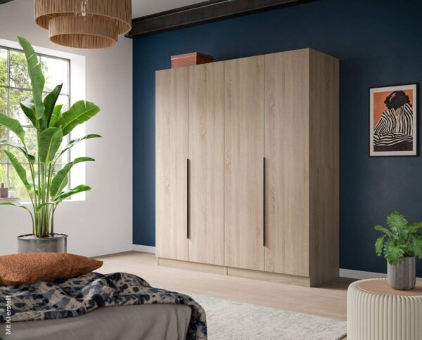 Kleiderschrank KOPENHAGEN Eiche Sonoma Nachbildung B/H/T: ca. 160x181x52 cm – Bild 2