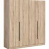 Kleiderschrank KOPENHAGEN Eiche Sonoma Nachbildung B/H/T: ca. 160x181x52 cm – Bild 4