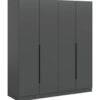 Kleiderschrank KOPENHAGEN anthrazit B/H/T: ca. 160x181x52 cm – Bild 4