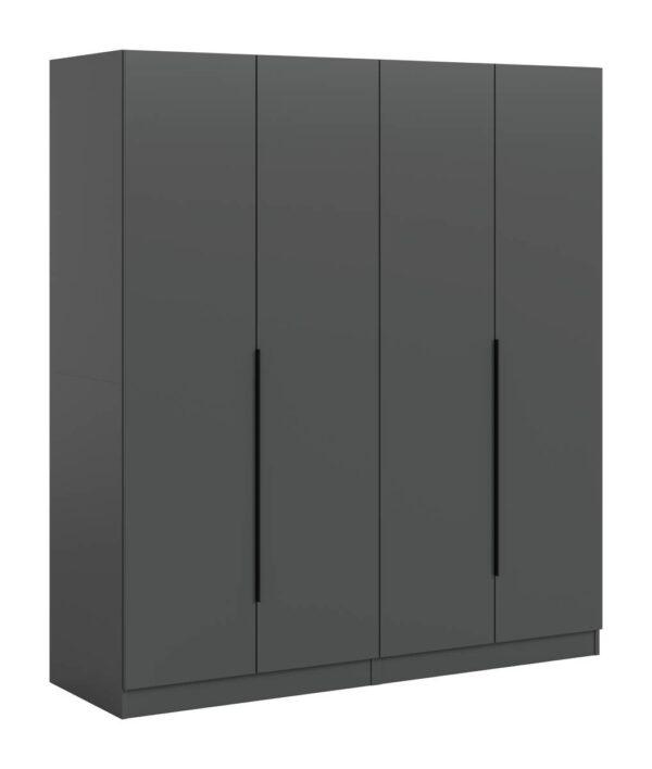 Kleiderschrank KOPENHAGEN anthrazit B/H/T: ca. 160x181x52 cm – Bild 4