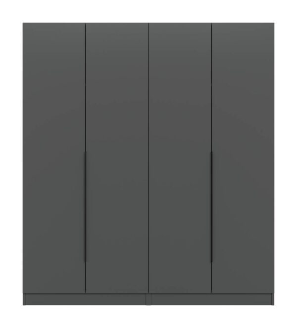 Kleiderschrank KOPENHAGEN anthrazit B/H/T: ca. 160x181x52 cm – Bild 5