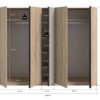 Kleiderschrank OAKLAND Eiche Sonoma Nachbildung Cashmere B/H/T: ca. 230x183x53 cm – Bild 4