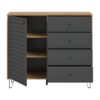 Highboard PRISMA Artisan Oak Nachbildung anthrazit matt B/H/T: ca. 110x96x40 cm – Bild 4