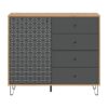 Highboard PRISMA Artisan Oak Nachbildung anthrazit matt B/H/T: ca. 110x96x40 cm – Bild 5