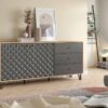 Sideboard PRISMA Artisan Oak Nachbildung anthrazit matt B/H/T: ca. 170x76x40 cm Sideboard PRISMA Artisan Oak Nachbildung anthrazit matt B/H/T: ca. 170x76x40 cm – Bild 3
