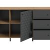 Sideboard PRISMA Artisan Oak Nachbildung anthrazit matt B/H/T: ca. 170x76x40 cm Sideboard PRISMA Artisan Oak Nachbildung anthrazit matt B/H/T: ca. 170x76x40 cm – Bild 4