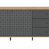 Sideboard PRISMA Artisan Oak Nachbildung anthrazit matt B/H/T: ca. 170x76x40 cm Sideboard PRISMA Artisan Oak Nachbildung anthrazit matt B/H/T: ca. 170x76x40 cm – Bild 5
