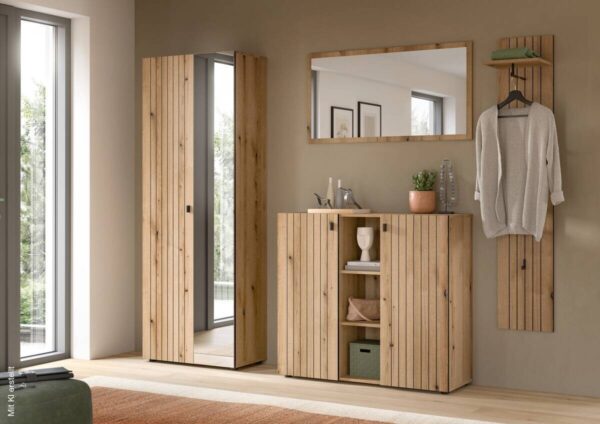 Schuhkommode STATION Evoke Oak Nachbildung B/H/T: ca. 106x96x37 cm – Bild 3