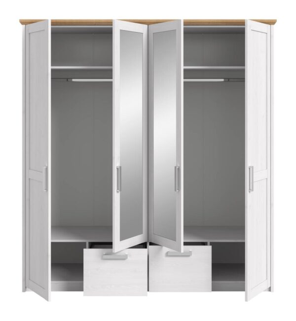 Kleiderschrank VERONA Sibiu Lärche Nachbildung Eiche Artisan Nachbildung B/H/T: ca. 188x200x61 cm – Bild 4