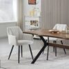 Stuhl BELLA, 2er Set creme Stoff B/H/T: ca. 55x82x62 cm – Bild 2