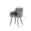 Stuhl BELLA, 2er Set anthrazit Stoff B/H/T: ca. 55x82x62 cm – Bild 4
