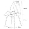 Stuhl CHRISTIN, 2er Set creme Samt B/H/T: ca. 52x58x75 cm – Bild 2