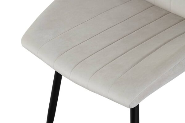 Stuhl CHRISTIN, 2er Set creme Samt B/H/T: ca. 52x58x75 cm – Bild 4